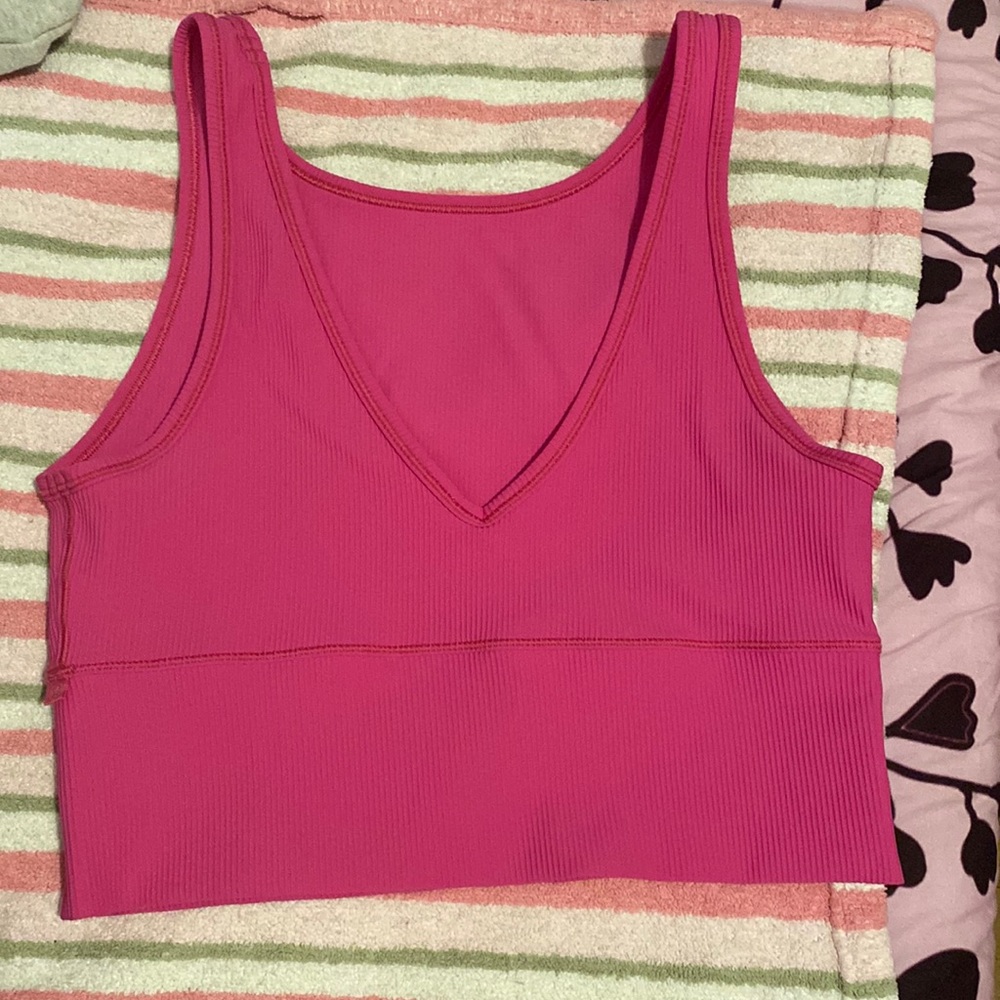 sonic pink power pivot lululemon tank